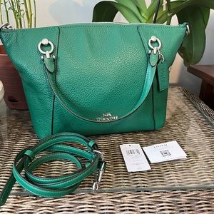 Coach Kacey Satchel in Lime Green